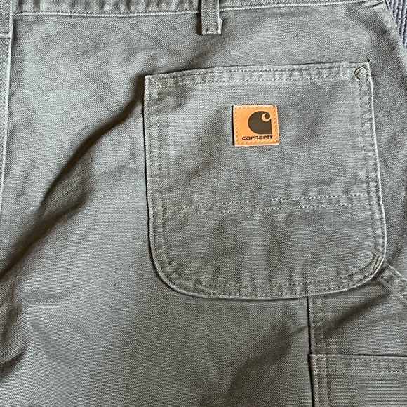 Carhartt Olive Canvas Work Shorts Original Fit Carpenter size 44 LIKE NEW! - Picture 5 of 6
